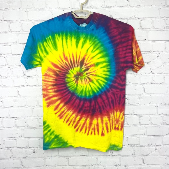 🔥2/$10 |•HANES•| Heavyweight Cotton Tie Dye T-shirt Adult Medium - Picture 1 of 4